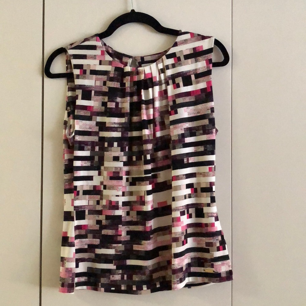 Calvin Klein Patterned Print Tank Blouse S